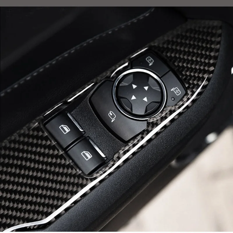 Настоящее углеродное волокно переключатель окна Кнопка рамка накладная панель