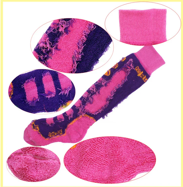 Зимние Детские/Детские Лыжные длинные носки для снега сноуборда походов катания