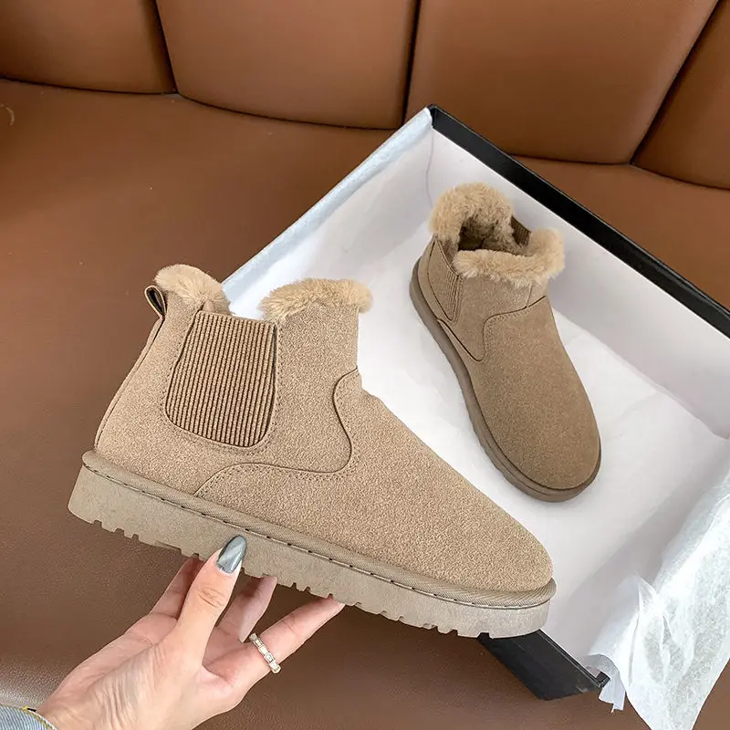 Botas De Mujer Women's Shoes 2021 Winter Chunky Shoes For Women Keep Warm Boots Winter Snow Ankle Boots Footwear Ladies