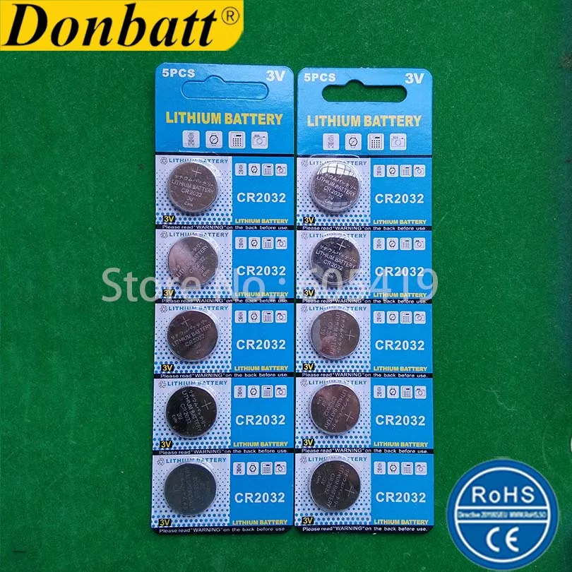 50cards/lot (250pcs) Watch Battery 3V CR2032 Lithium Coin Cell Button cells for Car Key FOB LED Light | Электроника