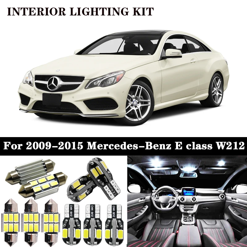 Комплект светодиодных ламп для чтения салона Mercedes Benz E class W212 2009 2015 гг.|Сигнальная