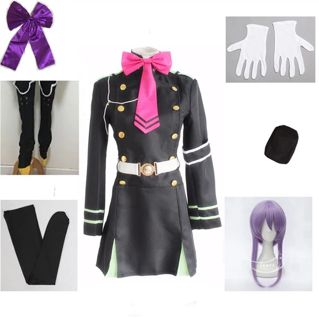 Японское аниме Серафим конца Овари no Seraph Hiiragi Shinoa костюмы для косплея полный