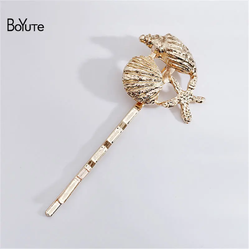 

BoYuTe (20 Pieces/Lot) 22*25.5MM Conch Shell Starfish Hair Pins Fashion Women Jewelry Accessories Wholesale