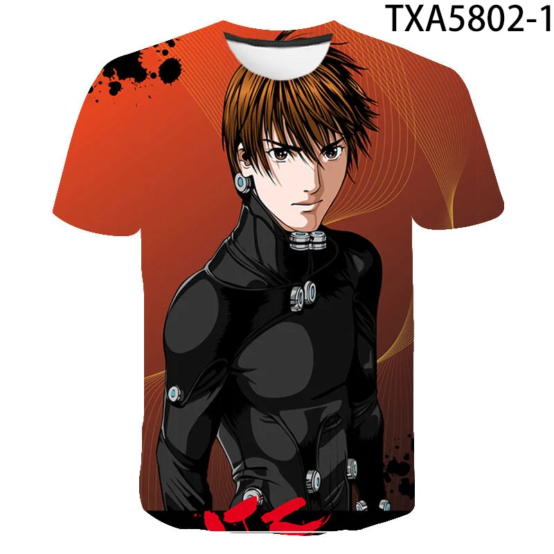 

2021 New Summer Gantz 3D Print T Shirt Fashion Casual Streetwear Men Women Children Trendy T-shirt Short Tops Oversized t-shirt