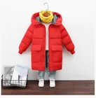 Зимнее теплое хлопковое пальто для девочек, пальто, модная новая Корейская версия, Ранняя детская Толстая Высококачественная пуховая куртка с капюшоном для мальчиков