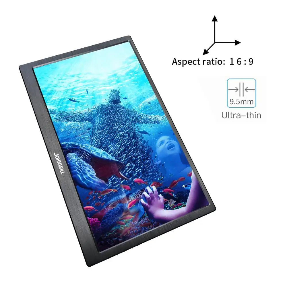 18.4 Inch FHD 3840X2160 4K IPS Portable Gaming Monitor for Game Consoles PS3 PS4 Macbook 13.3 Mini PC Computer with USB-C Ports