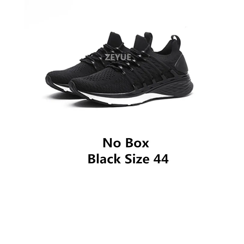 Black Without Box 44 Оригинальные кроссовки Mijia 3 Mi Mijia Shoes3 для мужчин, спортивная обувь для бега, композитная подошва, искусственная кожа, устойчивая поддержка, толстая стелька-губка - Цвет: Black Without Box 44