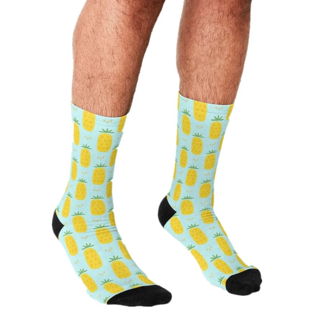 

2021 Men Socks harajuku Cute Bugs Eating Autumn Leaves Socks Printed Happy hip hop Novelty Skateboard Crew Casual Crazy Socks