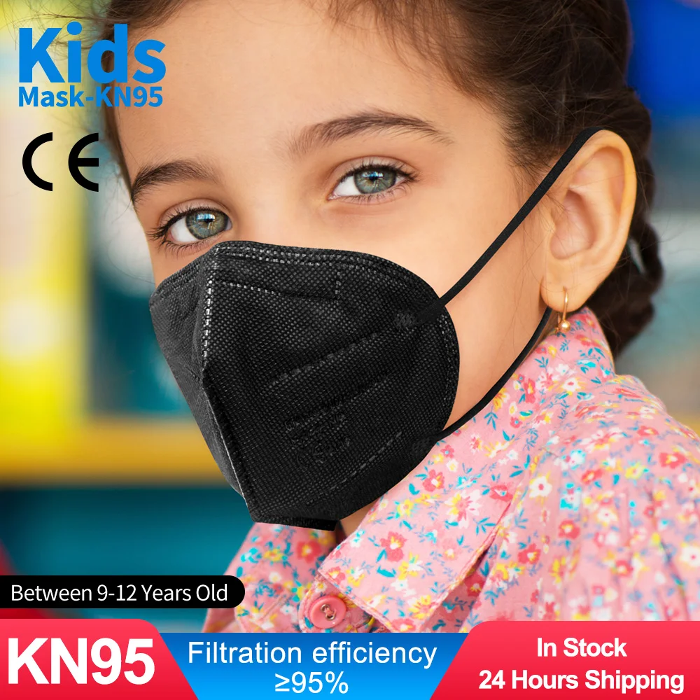 10 100 шт. маска для детей kn95mask детская ffp2mask маски fpp2 ушной защитная mascarillas niño|Маски|