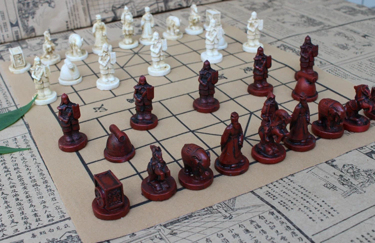 Шахматная доска игры новое качество Традиционный китайский Набор для игры в шахматы смолы шахматные части мягкая шахматная доска архаизмы ретро