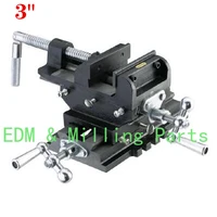 cnc milling machine 3 cross slide vise drill press heavy duty metal milling x y clamp vice 75mm for bridgeport mill tool