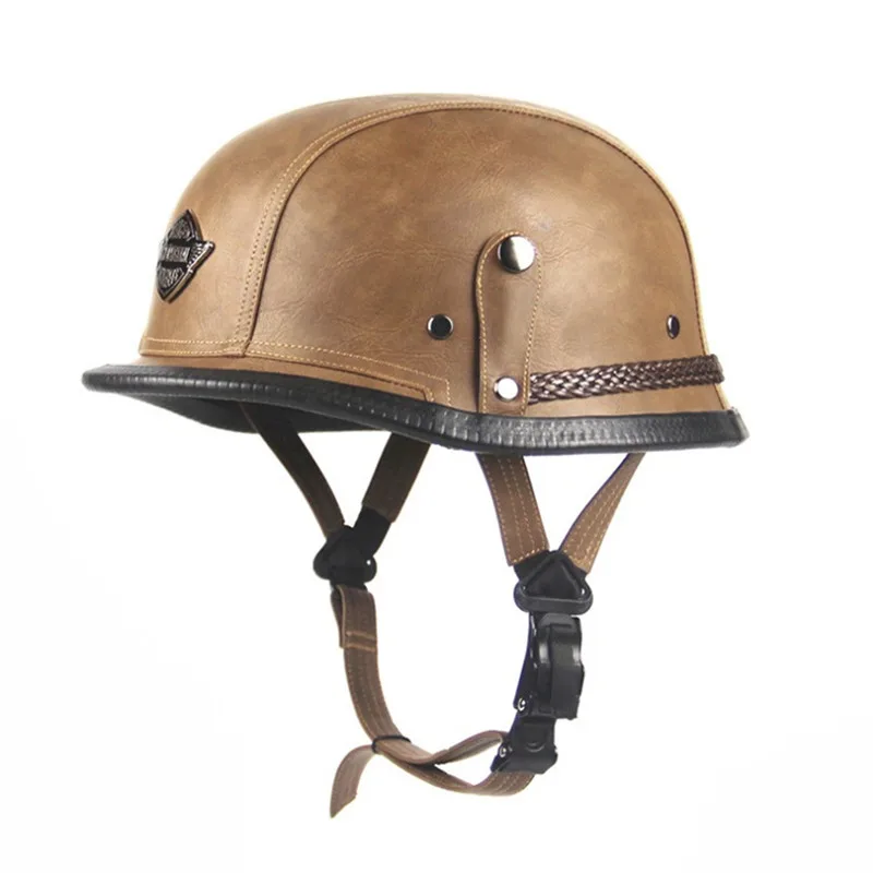 KCO мотоциклетный шлем из искусственной кожи винтажный скутер полушлем немецкий