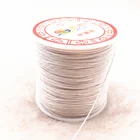 100 мрулон 0,8 мм белый нейлоновый шнур нить китайский узел макраме шнур браслет плетеный шнур DIY кисточки вышивка бисером нить