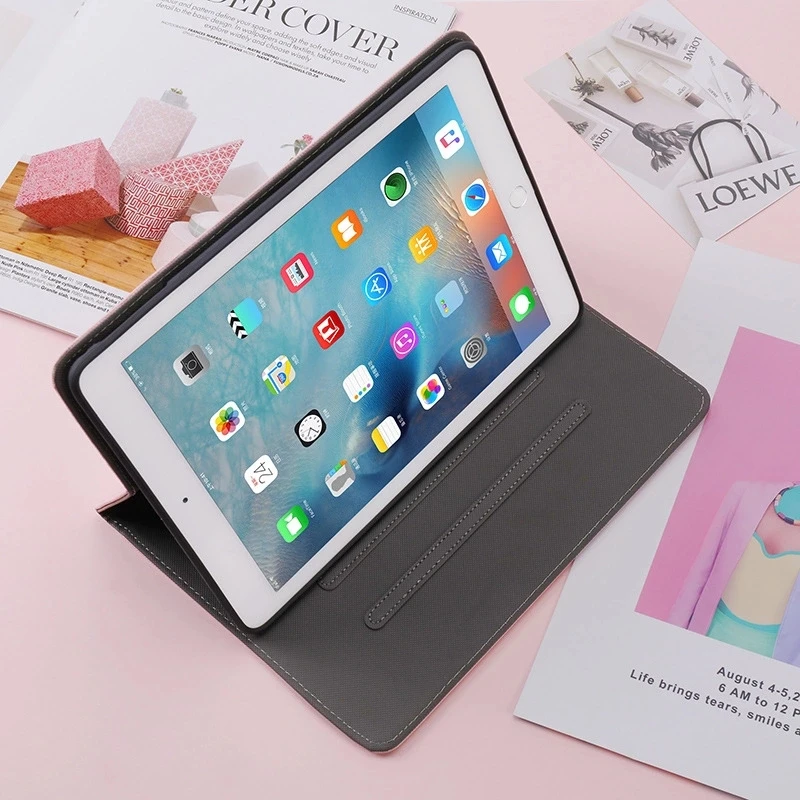 Милый Мягкий чехол из искусственной кожи для iPad Air 1/2 Новый Pro 10 5 mini автоматическое