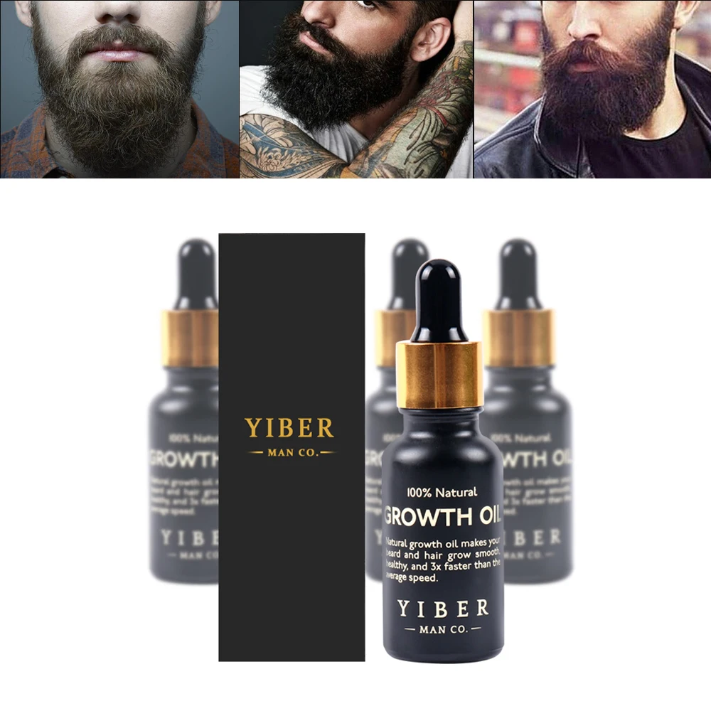 

Men Beard Growth Oil Kit Soften Hair Growth Nourishing Enhancer Beard Wax Balm Moustache Oil Leave-In Conditioner Care 20ml