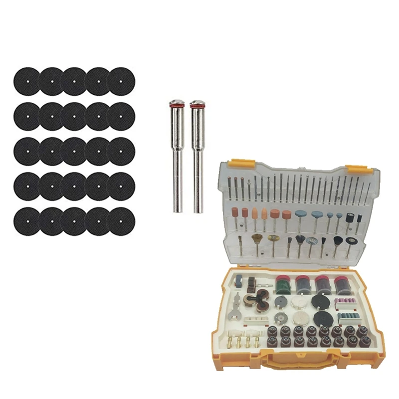 

Шлифовальный круг с оправками, 25 шт., 32 мм, режущий диск из смолы и набор аксессуаров для вращающихся инструментов 302 шт.