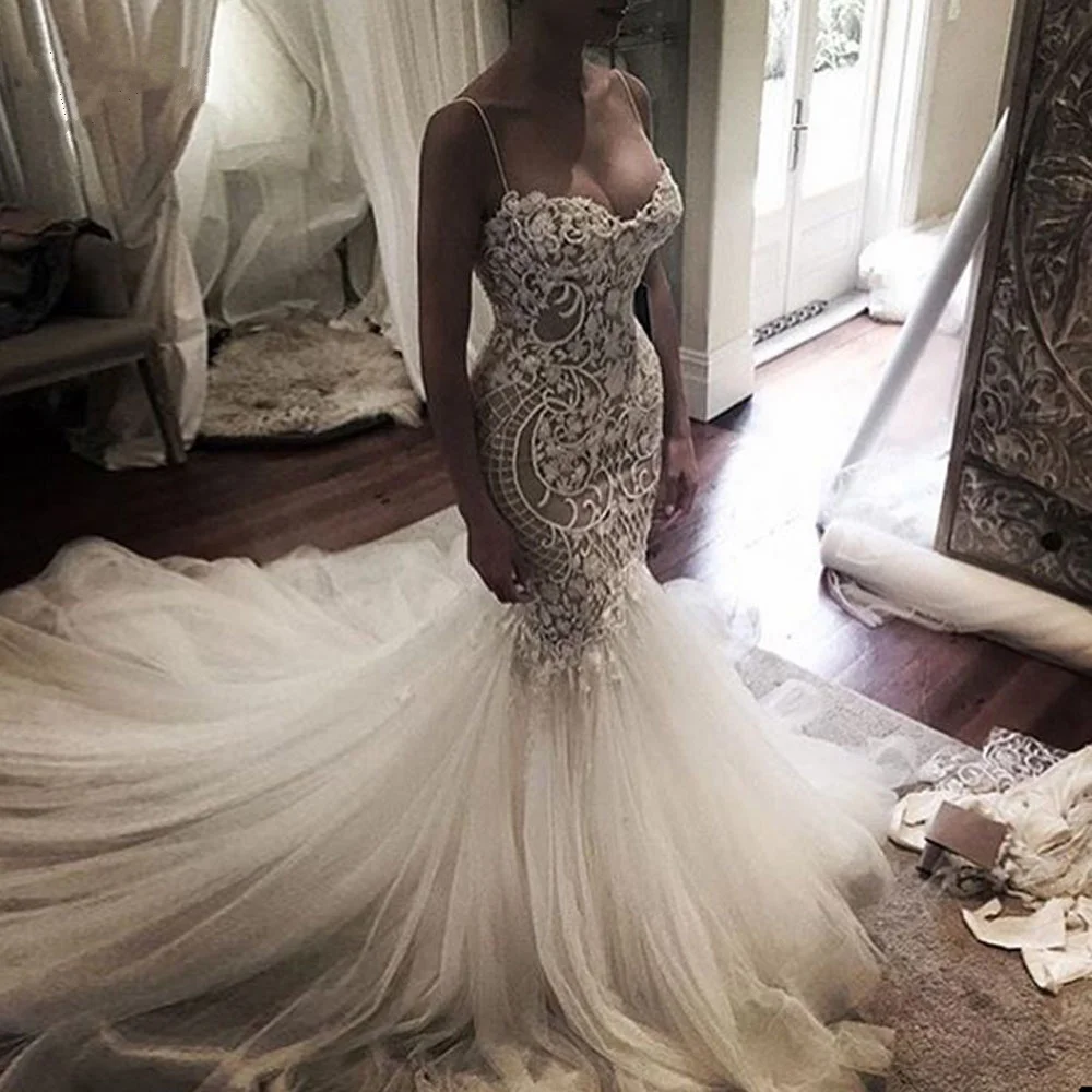 Кружевное свадебное платье Русалка Casamento 2019 пышные фатиновые свадебные платья