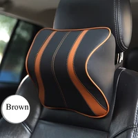 car leather headrest space memory foam neck headrest seat headrest accessories neck massage car pillow