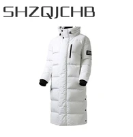 shzq womens down jacket hood thick winter down coat men clothing 2021 korean warm long duck down jacket fashion outwear w1655