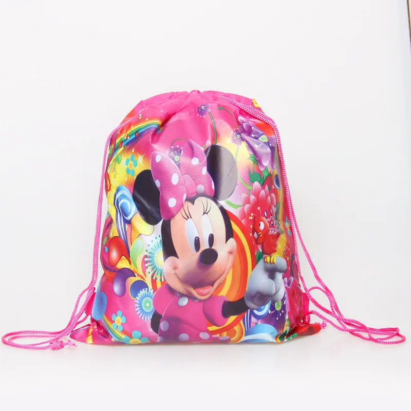 Minnie 1 шт./лот детский душ лего украшение шнурок нетканый материал Человек-паук подарки сумки День рождения Рюкзак Детские сувениры - Цвет: Minnie