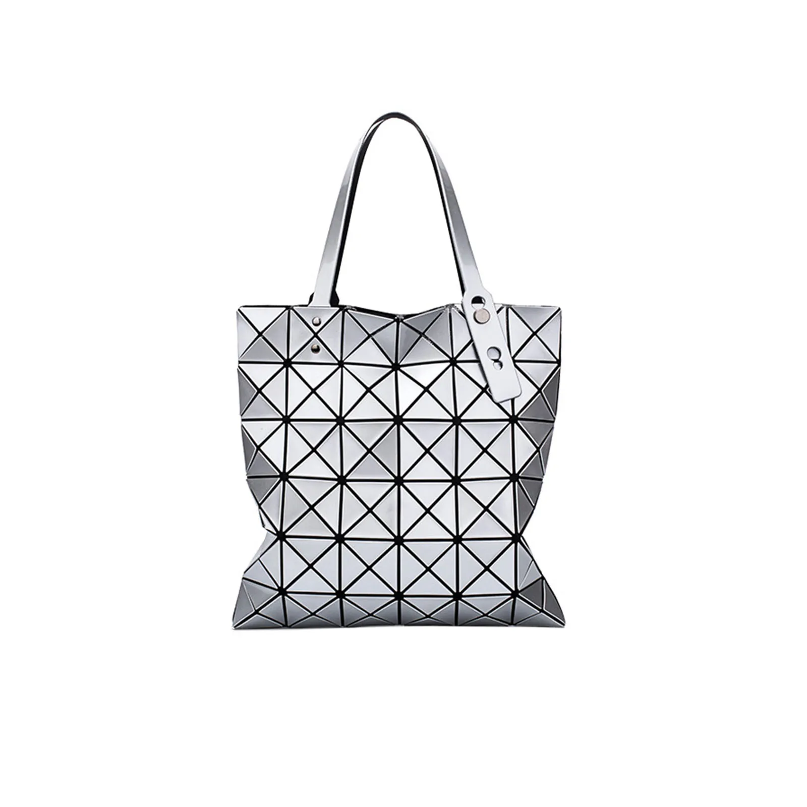 

Women Handbag Luxury Shoulder Bag Set Folding Totes Rainbow Bag Female Purse Ladies Luminous Geometric Bucket Bag