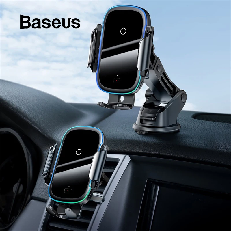 Baseus 15 Вт Qi автомобильное беспроводное зарядное устройство Автомобильный держатель для телефона Электрический держатель беспроводное быстрое зарядное устройство для iPhone X XS 8 samsung S9