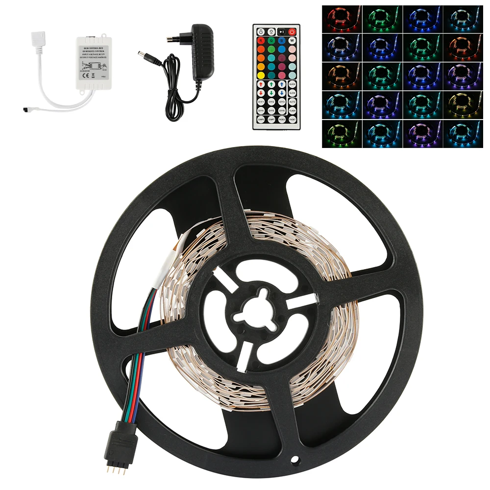 5 м Светодиодная лента 5050 IP20 RGB светодиодный светильник гибкая полоса DC 12 В