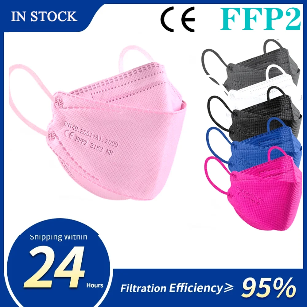 

Маски fpp2 разных цветов, 50 шт., маски homologada españa Mask ffp2 2163 ce Mascarilla fp2 ffp2, ffp2mask, ce
