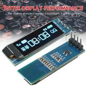 0.91 Inch 4 Pin 128x32 Blue White OLED Display Module SSD1306 Driver IC LCD Screen Board 3.3V 5V For Arduino PIC
