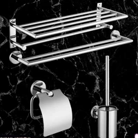stainless steel bath hardware sets multifunction fashion organizer towel holder shelves handdoekhouders home improvement di50wy