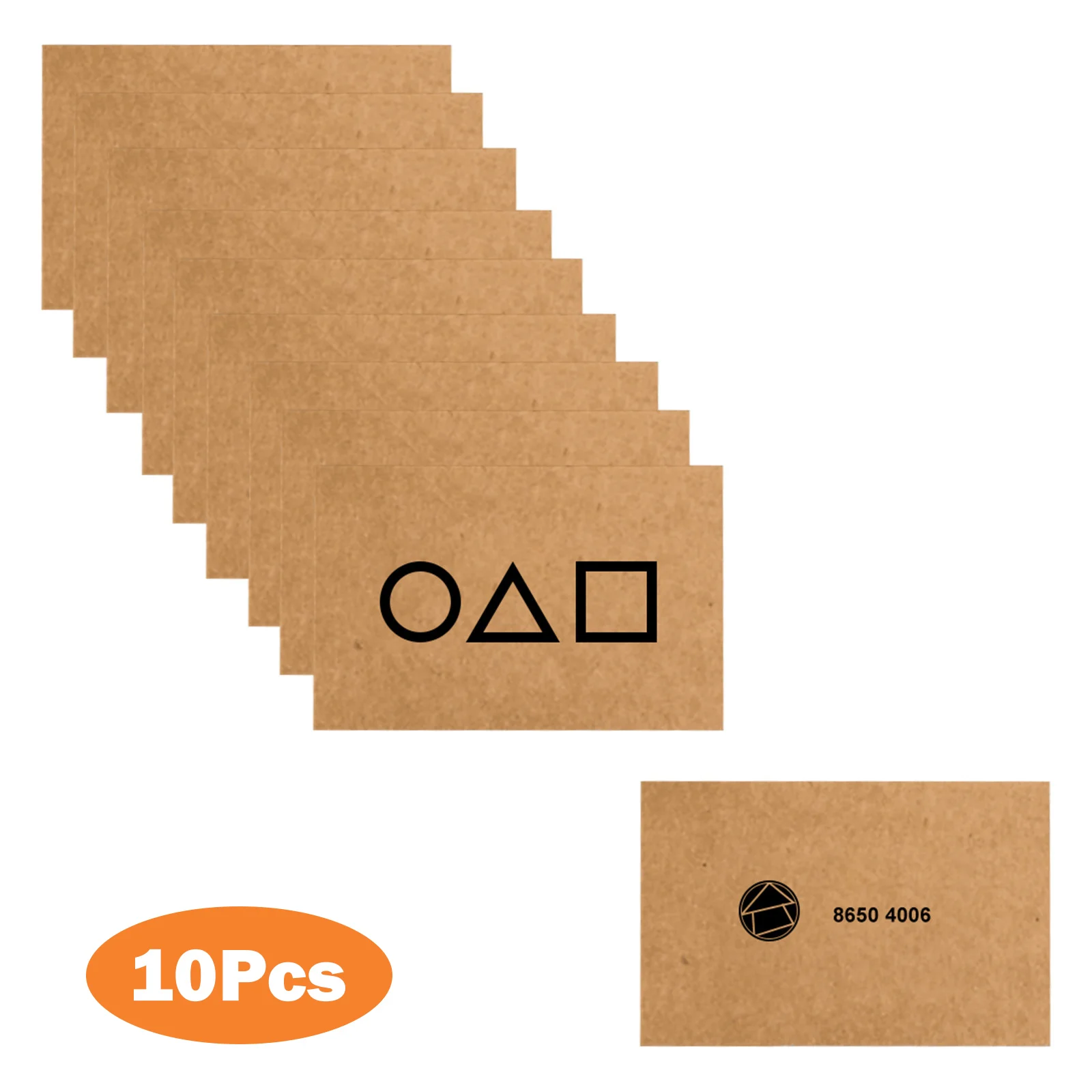 

10pcs Squid Game Business Card Card The Same Squid Game Invitation Thank You Greeting Card Thank You Card Seller Gift