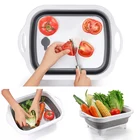 Детали для разделки, многофункциональная Складная сливная корзина для раковины, моющаяся деталь для кухни