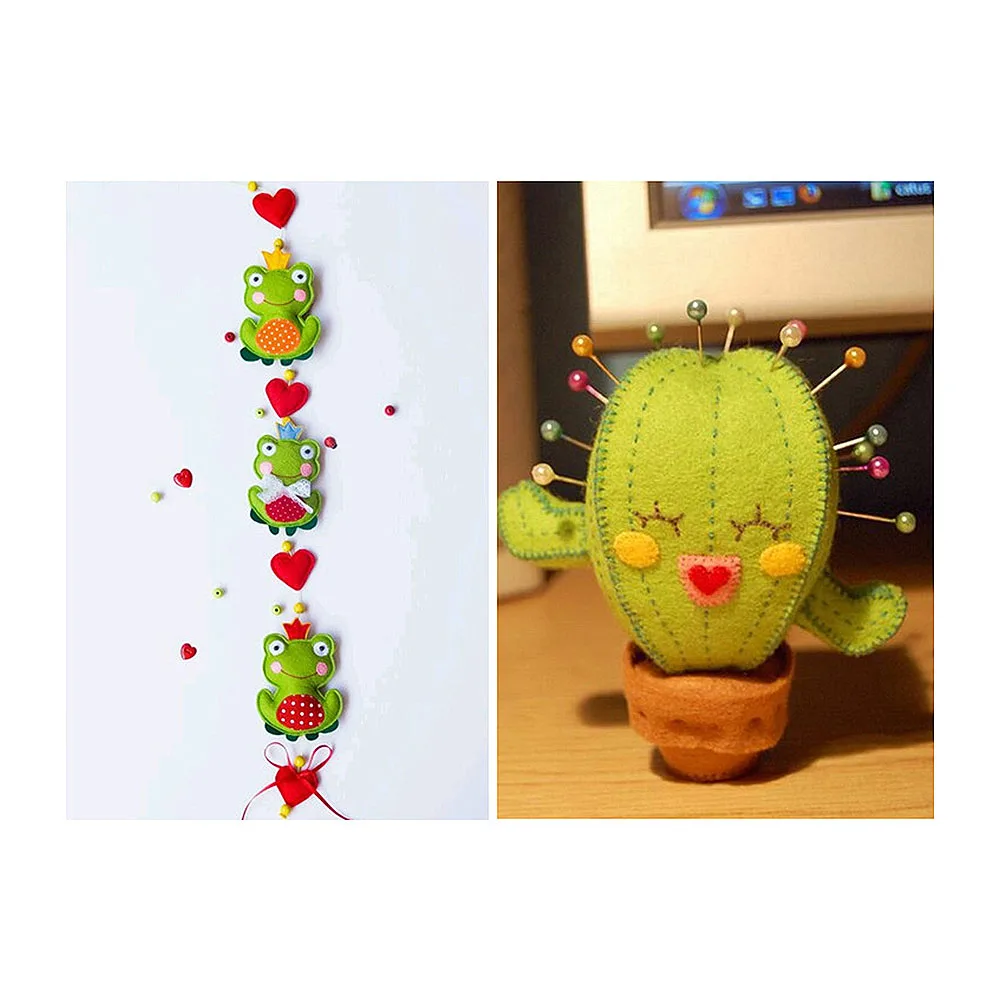 25 шт. мягкие фетровые нетканые ткани для рукоделия лоскутного шитья квадраты