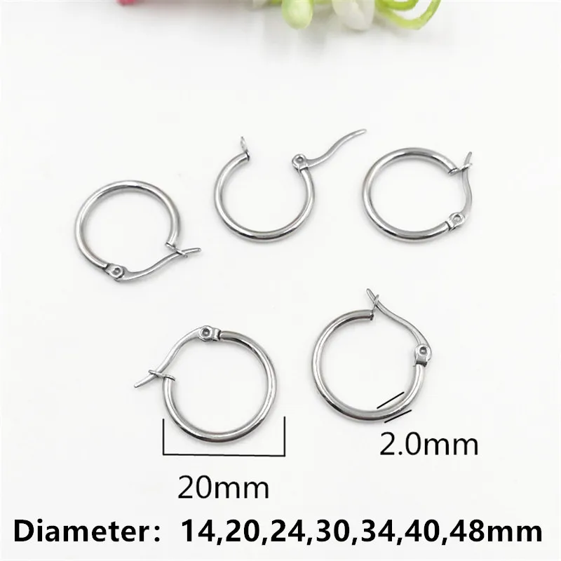 50pcs 316 Stainless Steel French Earring Hooks Round Ear Clip Clasps DIY Finding | Украшения и аксессуары