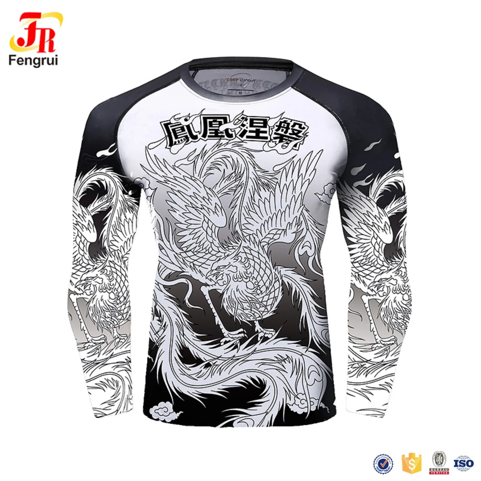 

Cody Lundin Body Building Running Exercise Digital Printed Design Men Long Sleeve Shirt Round Collar Compression Sportwear