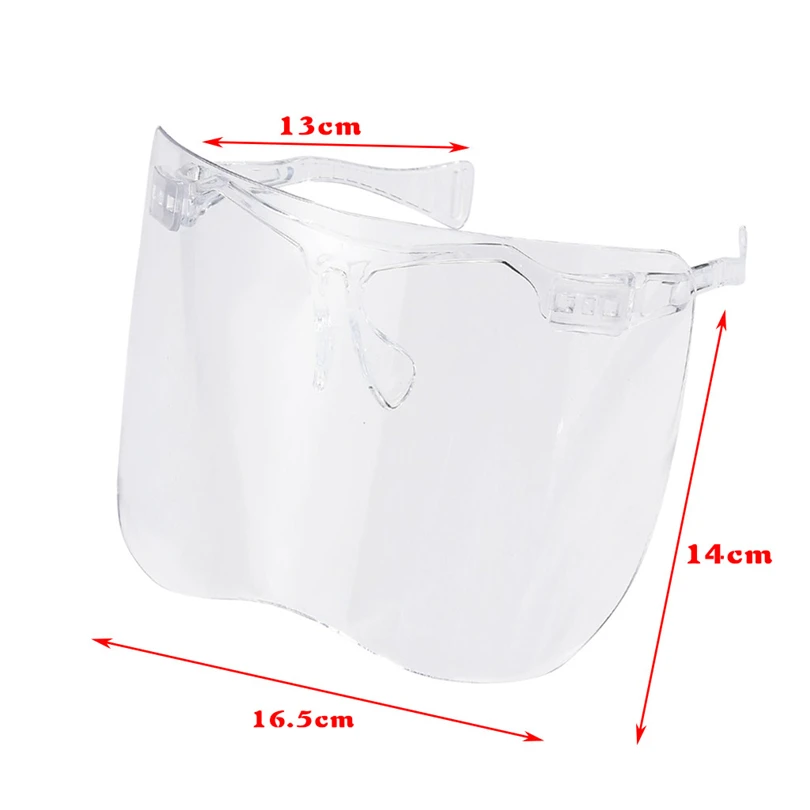 

20PCS Adult Full Cover Face Shield Glasses Face Cover Designed for Protection Cover Reusable PC Face Cover Anti Fog Face Shield5