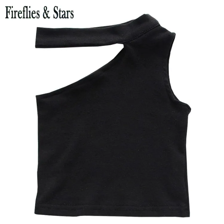 Летняя жилетка для девочек детские футболки Детская уличная одежда с вырезами на