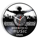 Винтажные настенные часы The Power Of Music, настенные часы для музыки, фестиваля, концервечерние НКИ, диджея со светодиодной подсветкой, уникальный музыкальный подарок в стиле ретро