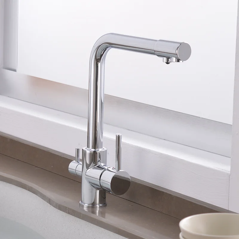 Смеситель кухонный из твердой латуни кран с фильтром для очищенной воды