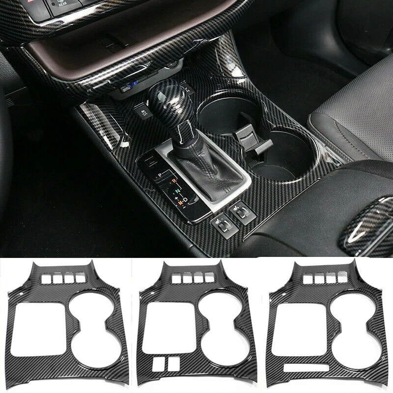 

New Carbon fiber Console Gear Panel Frame Console Gear Shift Panel Cover Trim For Toyota Highlander 2015 2016 2017 2018 2019