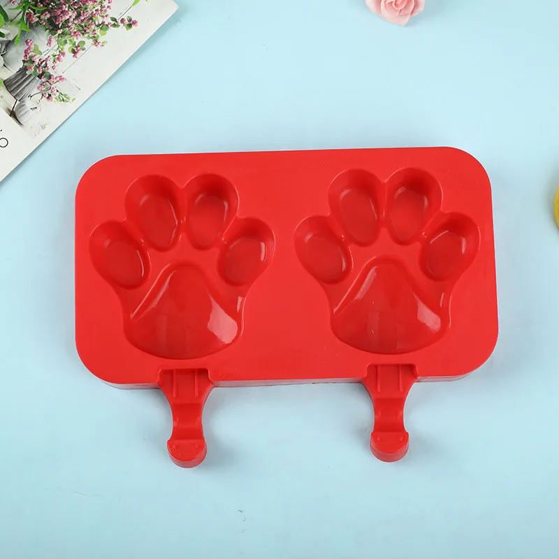 DIY силиконовая форма для мороженого с крышкой "собачья лапа" кролик Форма