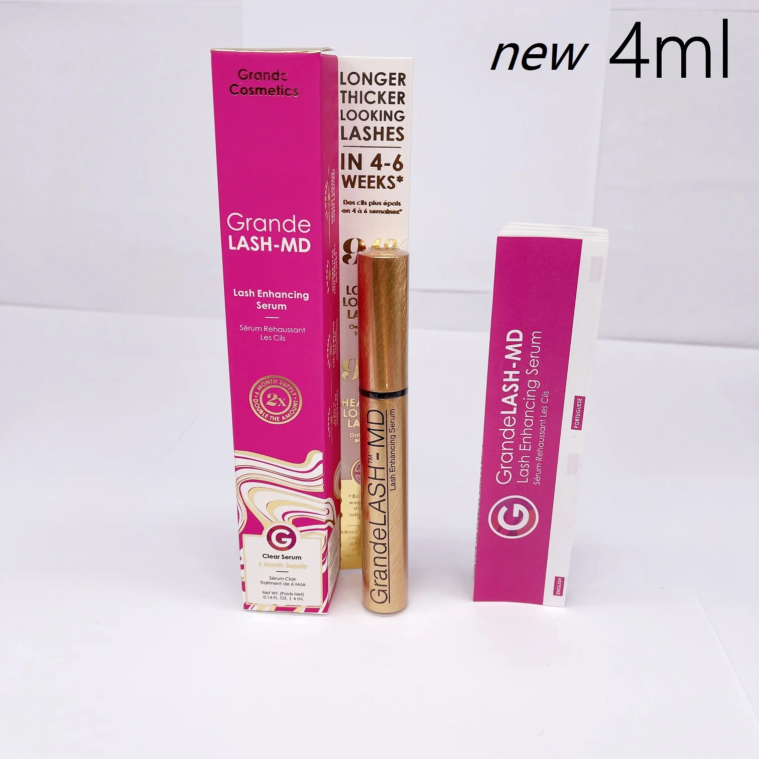 

High Quality Grande LASH-MD Lash Enhancing Serum Brow Enhancing Serum Gold Eye Lash Growth Serum Cosmetics+GIFT