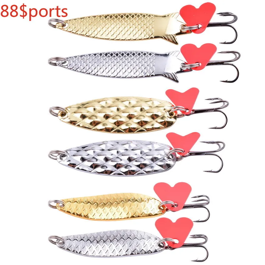 

1pcs Metal Spinner Spoon Fishing Lure Hard Bait Jig Vib Sequins Sinking 5g-8g Sea Vibe Fishing Lures for Bass Pike Perch