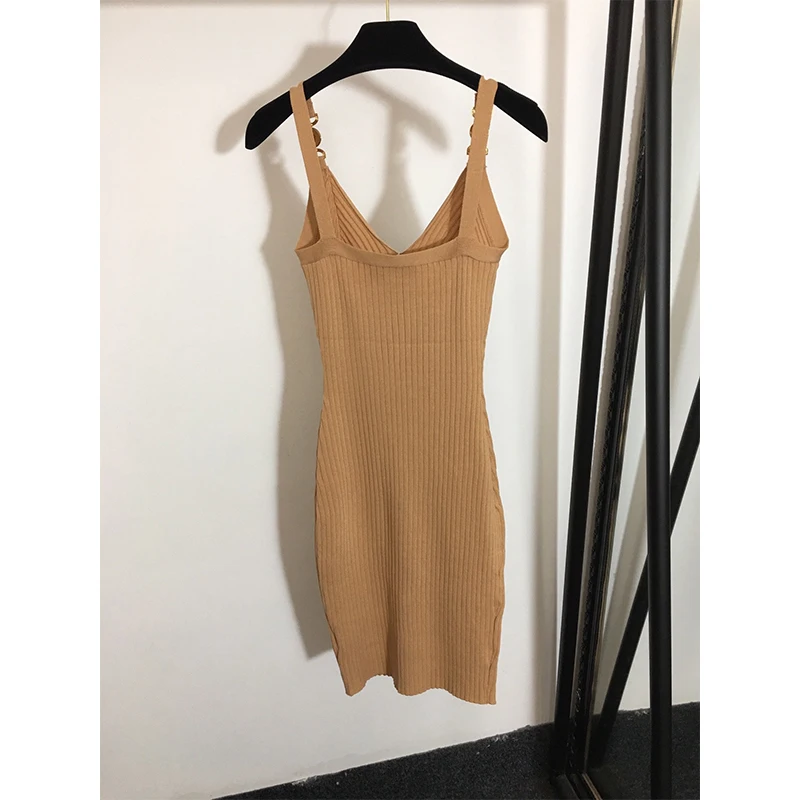 Женское трикотажное платье средней длины с V образным вырезом|Женские платья| |