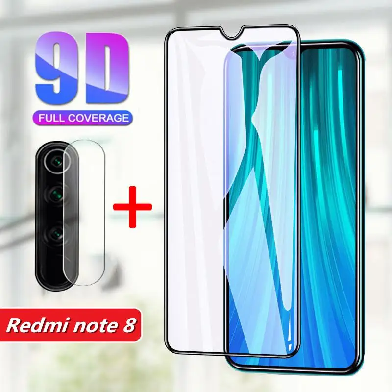 2 в 1 9D задняя пленка для объектива камеры закаленное стекло Xiaomi Redmi Note 8 Pro Защитная