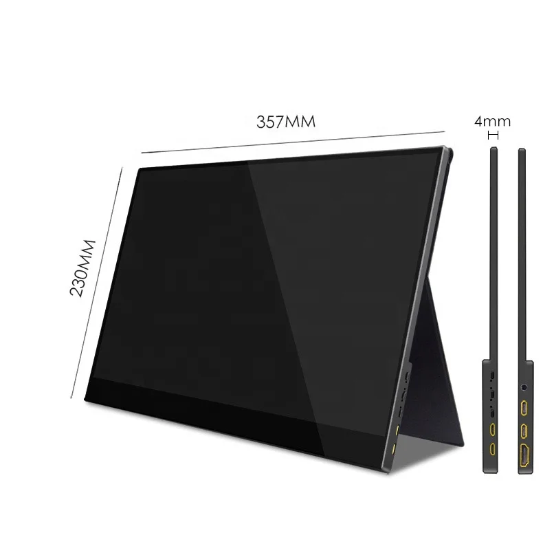 

15,6 "портативный ЖК-монитор 3840*2160 4K HDR тонкий светильник интерфейс Type-C с 10-точечным емкостным касанием для игр и работы