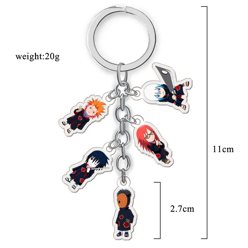 

Naruto Keychain Anime Key Chain Sasuke itachi Kakashi Double Sided Acrylic Key Chains Pendant Anime Cartoon Accessories Gifts