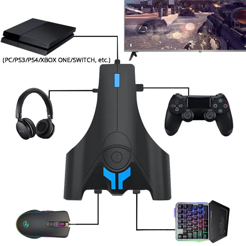 Для PS4 Xbox One переключатель клавиатуры переходник для мыши поддержка 3 5 мм разъем