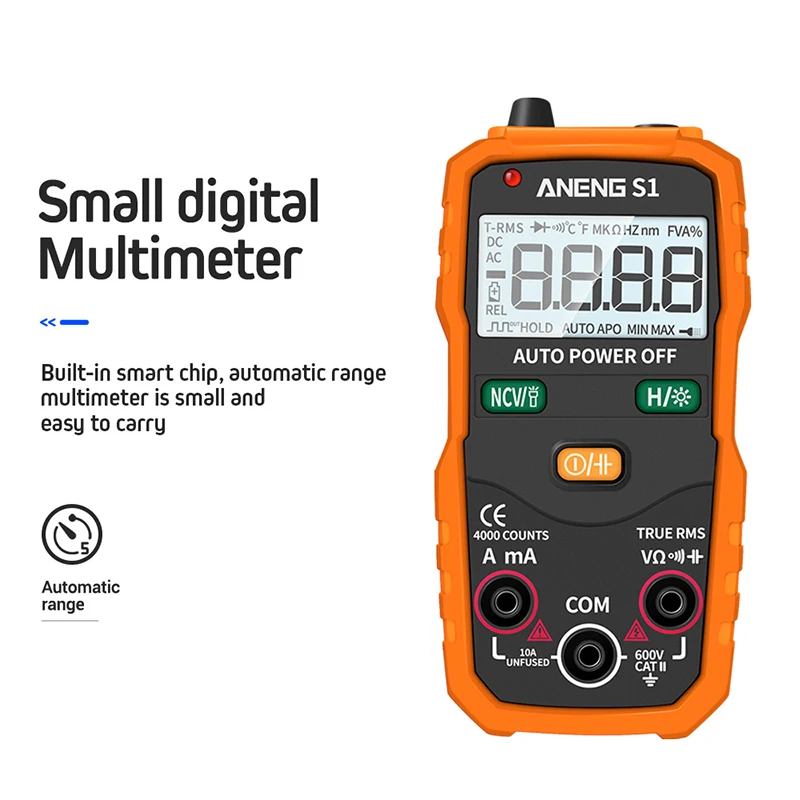 

Digital Multimeter True RMS Auto Range Professional LCD automatic Smart Multimeters Voltage Ammeter Tester Measure DC/AC tool