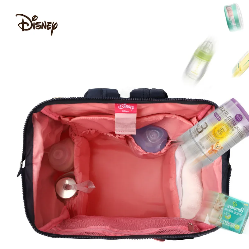 Disney сумка для мам будущих пеленки мешок USB Отопление Бутылочек с Микки Маусом и
